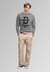 ATHLETIC FELT APPLIQUE RELAXED CREW