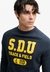 ATHLETIC FELT APPLIQUE RELAXED CREW