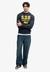 ATHLETIC FELT APPLIQUE RELAXED CREW