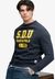 ATHLETIC FELT APPLIQUE RELAXED CREW