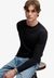 WAFFLE LONG SLEEVE HENLEY TOP
