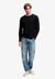 WAFFLE LONG SLEEVE HENLEY TOP