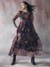 Black Moonflower Long Dress