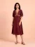 Plum Tree Midi Dress Wine