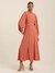 Rust Fashion Flair Long Dress