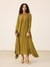 Olive Naqsh Kaftan