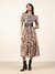 Black Multi Rose Bloom Long Dress