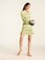 White Green Florica Short Dress