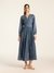 Navy Angelique Dot Long Dress