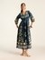 Navy Flower Lace Long Dress