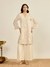White Madhura Kota Kurta Set