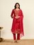 Red Arpana Solid Suit Set