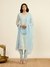 Powder Blue Nilambiri Solid Suit Set