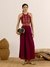 Purple Maya Solid  Long Dress