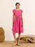 Fushia Claire Solid 
 Short Dress