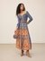 Blue Safflower Long Dress