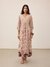 Ecru Kantha Art Long Dress