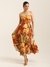Multi Brown Margo Long Dress