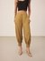 Khaki Box Pleated Pants