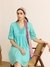 Turquiose Zane Solid Short Dress