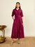 Purple Vinayak Solid Long Dress