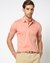 Cotton Slim Fit Jacquard Collar Solid Pink Polo T-shirt