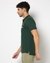 Cotton Slim Fit Solid Green Polo with Back Flag Embroidery
