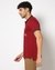 Cotton Slim Fit Chest Embroidered Maroon Polo T-shirt