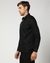 Cotton Mercerised Placement Print Slim Fit Black Shirt