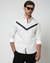 Cotton Mercerised Chevron Tape Slim Fit White Shirt