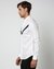 Cotton Mercerised Chevron Tape Slim Fit White Shirt