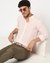 Tailored Fit Solid Linen Purple Shirt