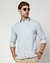 Irish Linen Tailored Fit Solid Blue Shirt