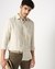 Irish Linen Tailored Fit Solid Beige Shirt
