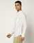Cotton Linen Tailored Fit White Shirt with Stripes