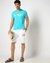 Cotton Regular Fit White Shorts With Textured Embroidery On Side Panel
