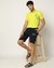 Cotton Regular Fit Blue Shorts With Textured Embroidery On Side Panel