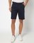 Cotton Stretch Solid Slim Fit Tropical Printed Inner Waist Band Navy Shorts