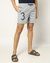 Contrast Embroidered Regular Fit Swim Grey Shorts