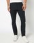Cotton Stretch Slim Fit Solid Navy Cargo Trouser
