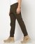 Cotton Stretch Slim Fit Solid Concealed Pocket Khaki Cargo Trouser