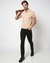 Cotton Stretch Slim Straight Fit 5 Pocket Solid Black Trouser With Coin Pocket Logo Embroidery
