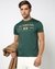Cotton Mercerised Metallic 3D Gold Embroidery Crew Neck Green T-shirt