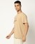 Cotton Relaxed Fit Textured tonal embroidery Crew Neck Off-White T-shirt
