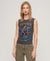 TATTOO RHINESTONE FITTED TANK