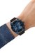 Spiked Chronograph Black Leather Watch