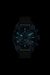 Spiked Chronograph Black Leather Watch