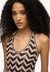 ZIGZAG KNIT PLUNGE HALTER