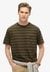 TEXTURED STRIPE POCKET T SHIRT