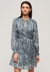 PRINTED LS METALLIC MINI DRESS